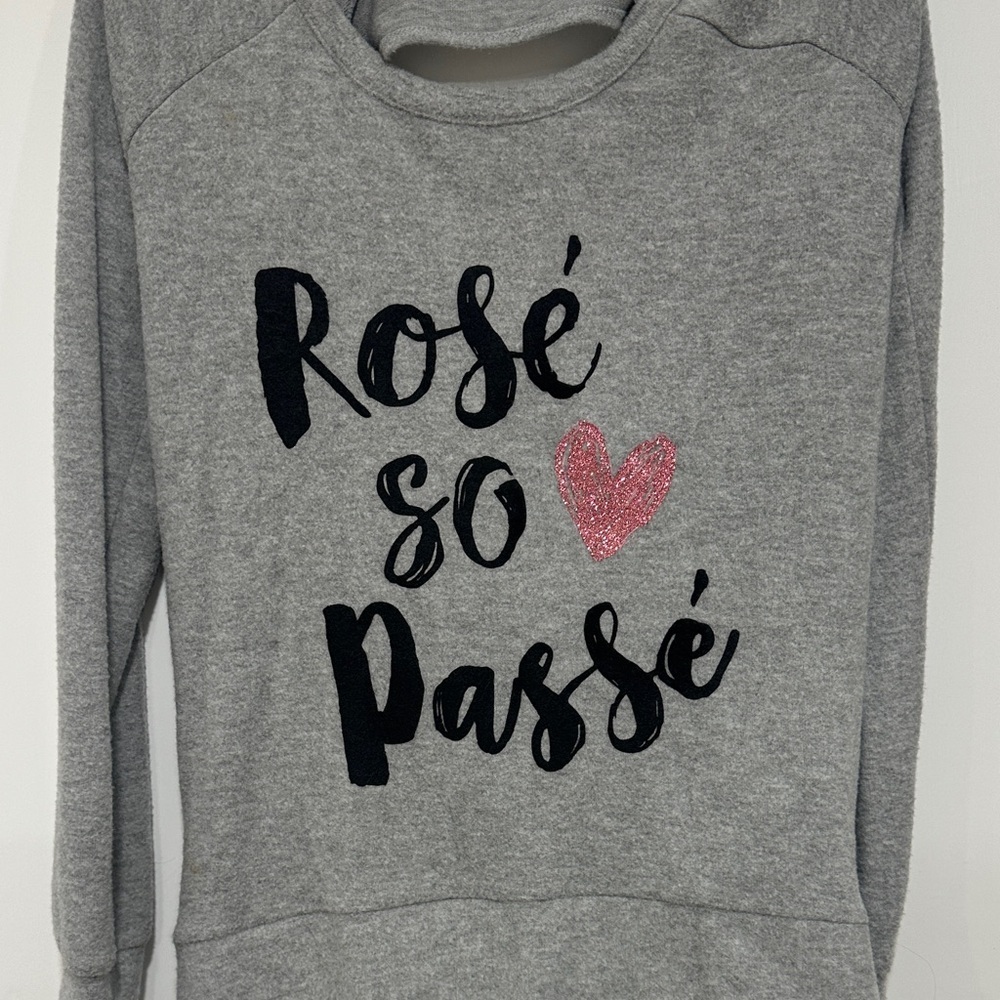 Chaser Gray Graphic Crew Neck Sweater 0019